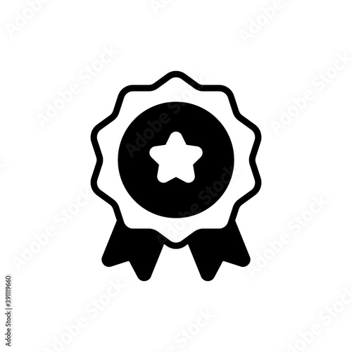 Bedge Solid icon style illustration. Eps 10 file
