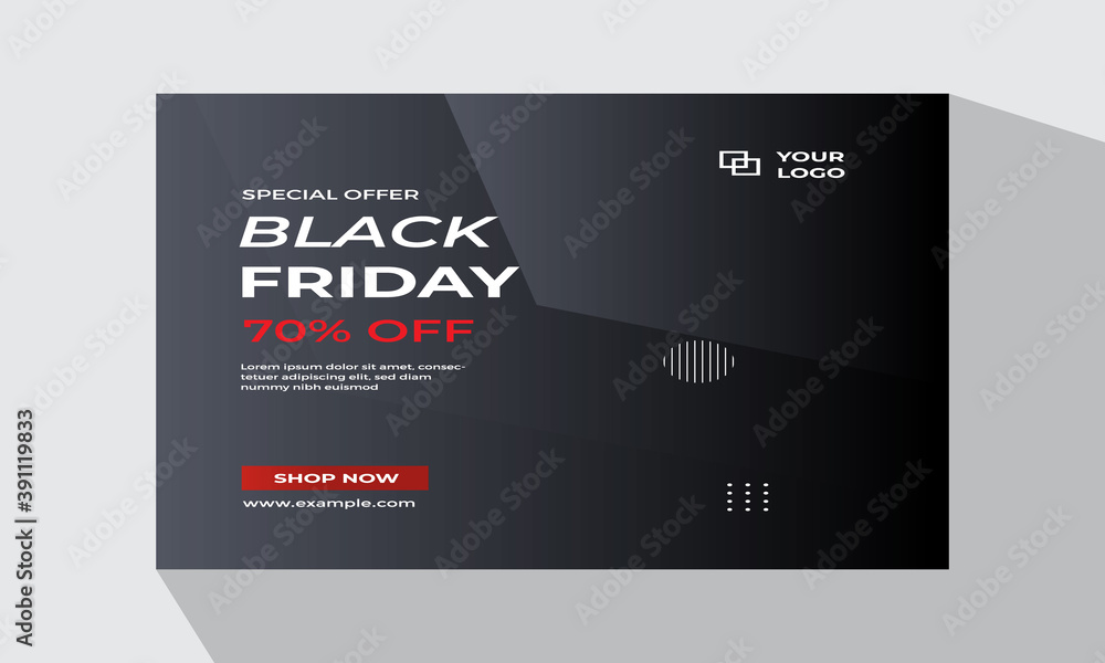 Black Friday social media post template Vector