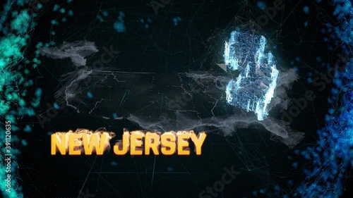 New Jersey US federal state border map, news events, exit polls, sightings photo