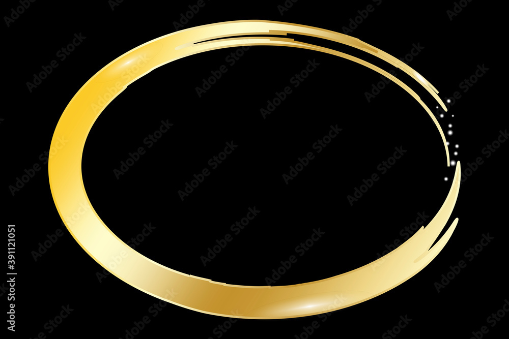 Gold ring on black background. Abstract gold circle light background. Abstract motion. Stock image. EPS10. Gold ring on black background. Abstract gold circle light background. Abstract motion. Stock image. EPS10.