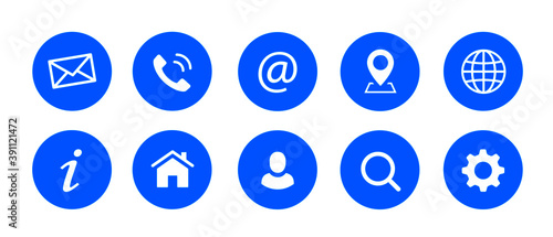 Blue Contact Icons