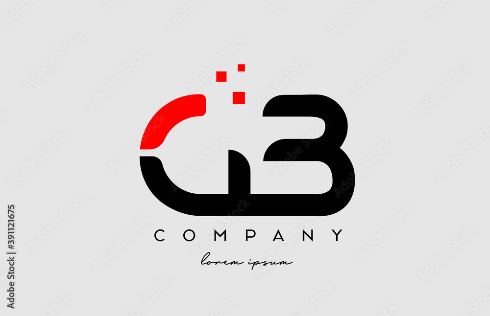 black red GB G B alphabet letter logo icon combination. Design for business and company black red GB G B alphabet letter logo icon combination. Design for business and company