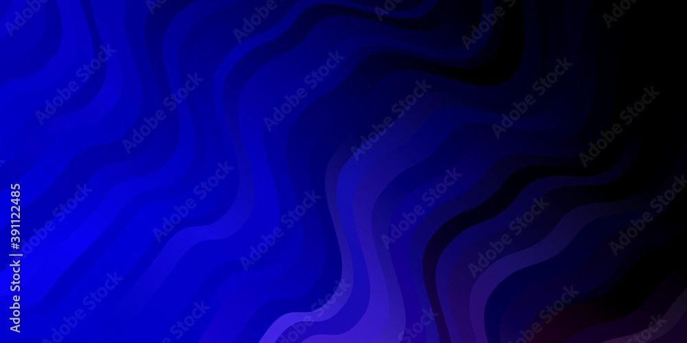 Dark Pink, Blue vector backdrop with curves.