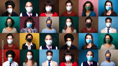 People who wear masks for safety from contamination