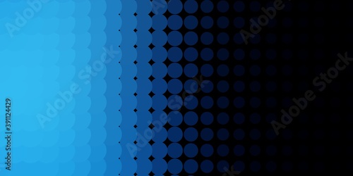 Dark BLUE vector pattern with circles.