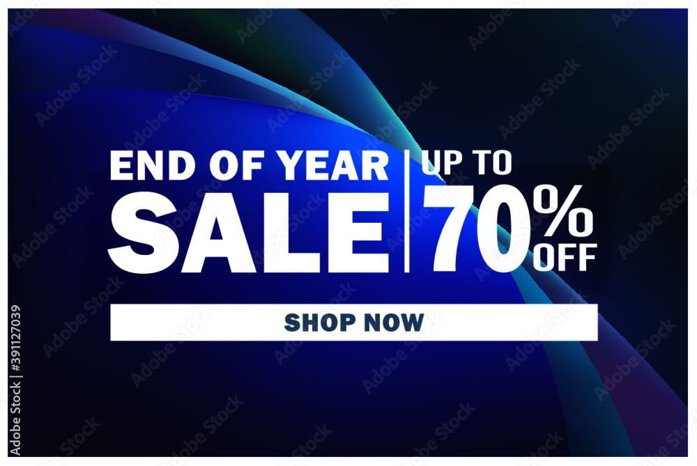 End of year Sale word concept vector illustration with lines and 3d style, landing page, template, ui, web, mobile app, poster, banner, flyer, background, gift card, coupon, label, wallpaper