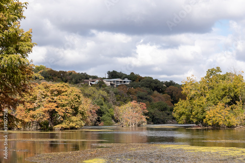 autumn landscape with lake