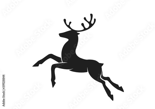christmas deer icon. christmas design element. vector image of animal