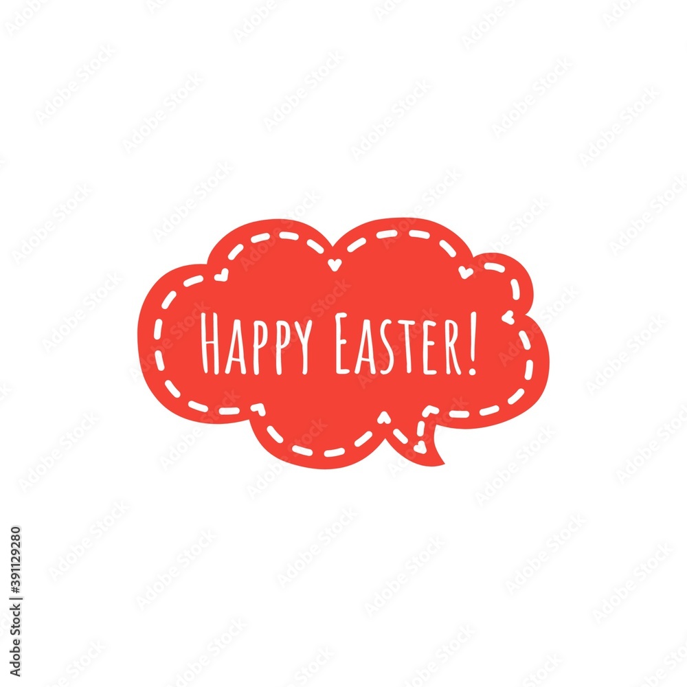 ''Happy Easter'' Easter Quote Word Lettering Illustration ''Happy Easter'' Easter Quote Word Lettering Illustration