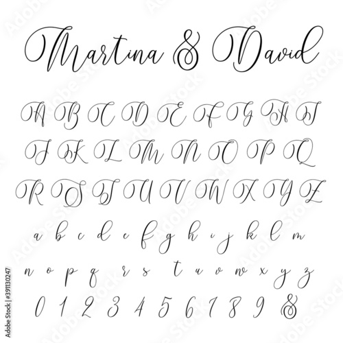 Wedding Script Cursive Vector Font