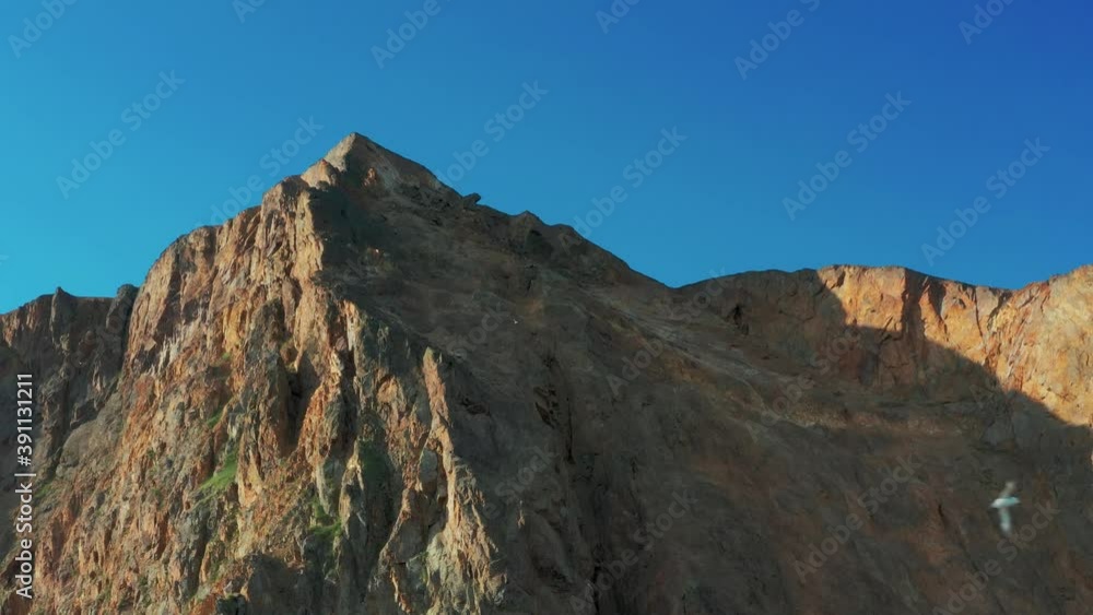 Video filming of a mountain ridge from height of bird's flight. Video filming of a mountain ridge from height of bird's flight.