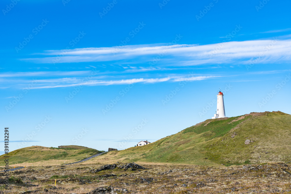 Lighthouse of Reykjanes in Iceland