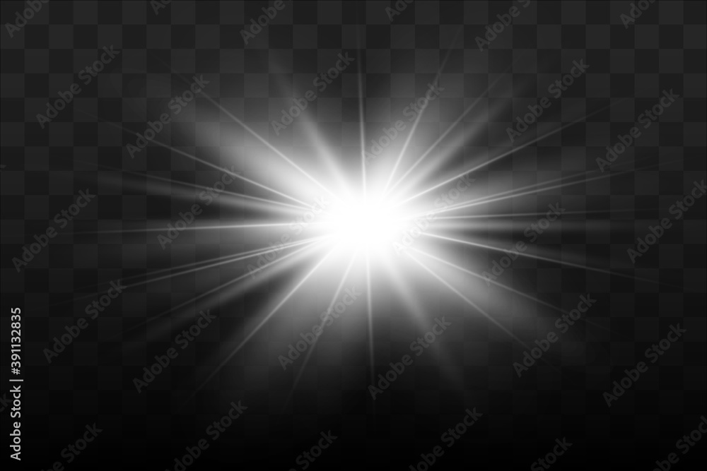 Glow isolated white light effect, lens flare Glow isolated white light effect, lens flare