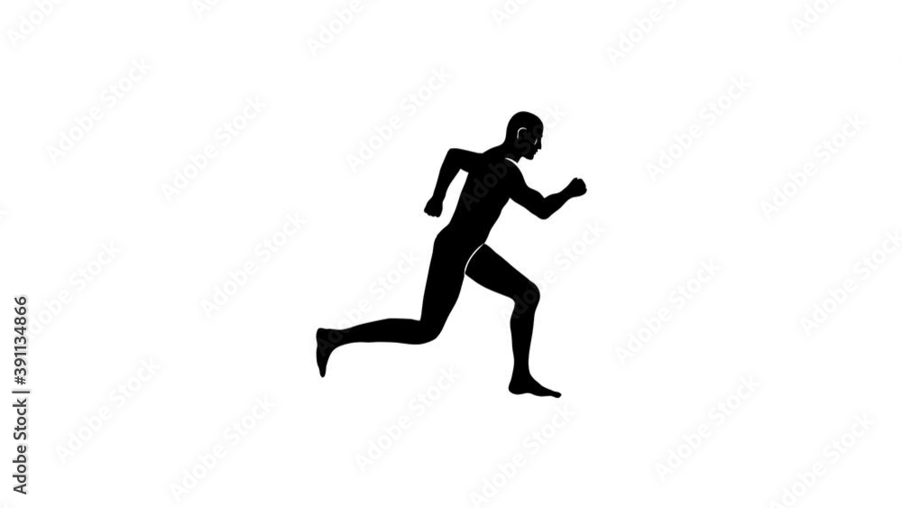 Video of running man in silhouette Video of running man in silhouette