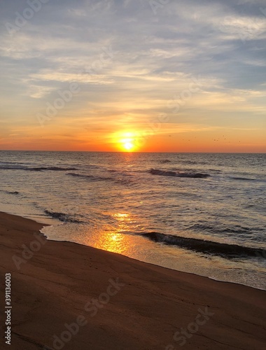 beautiful sunrise over the ocean on Long Island New York © nunu