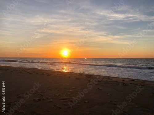 Sunrise over the Atlantic Ocean in Long Island NY