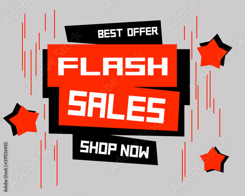 Flash sales soviet poster. Vector illustration. Best offer.