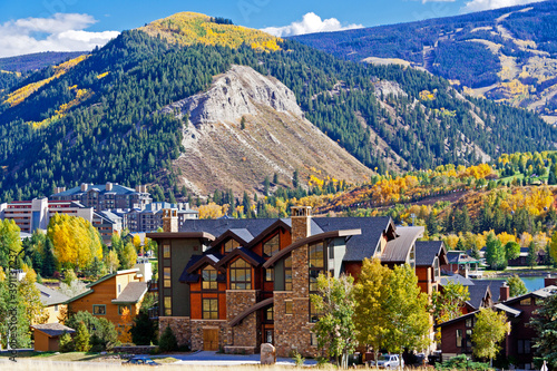 Avon Colorado in Autumn, Eagle County, Colorado photo