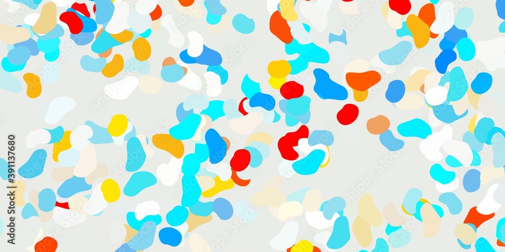 Light blue, yellow vector template with abstract forms. Light blue, yellow vector template with abstract forms.