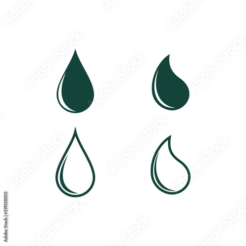 water drop icon vector logo template