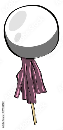 Balloon with a tulle,illustration,vector on white background