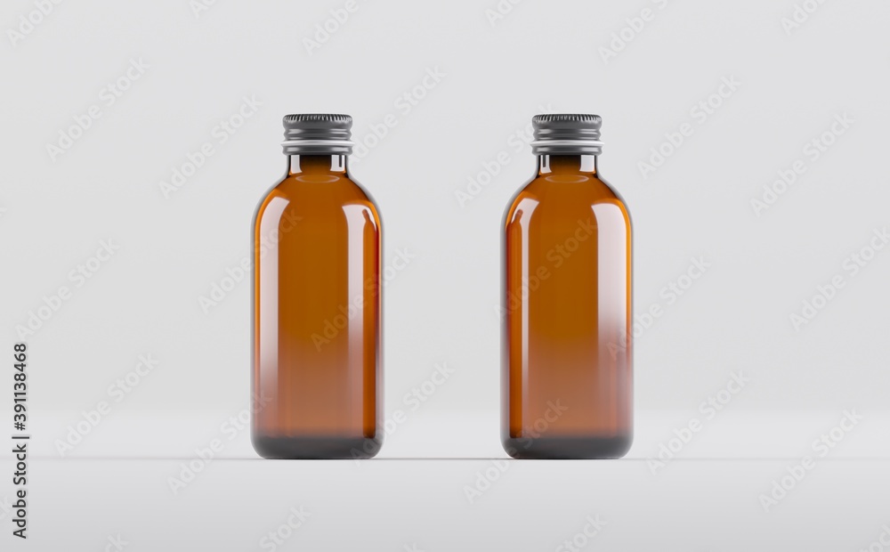 Pharmaceutical Alcohol Bottle Mockup 3D Illustration Pharmaceutical Alcohol Bottle Mockup 3D Illustration