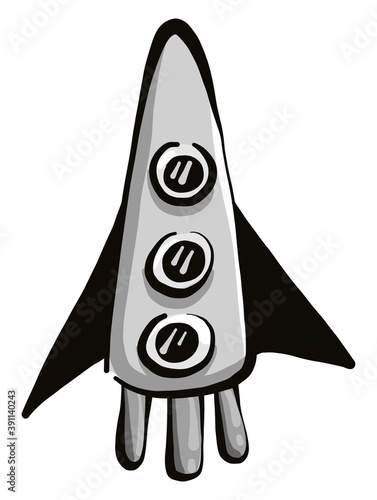 Combat missle ,illustration,vector on white background