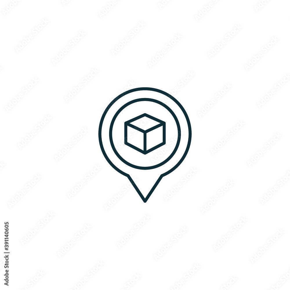 package delivery location icon vector design template package delivery location icon vector design template