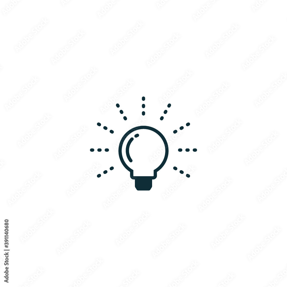 bulp lamp icon idea symbol simple design element bulp lamp icon idea symbol simple design element