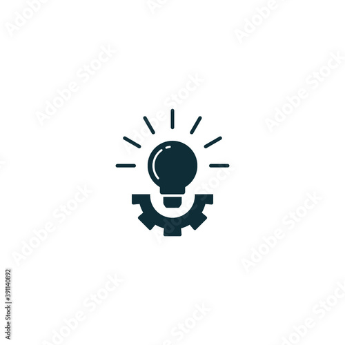 bulp lamp icon management solution symbol simple design element