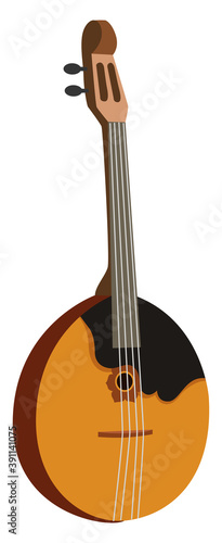 Domra instrument ,illustration,vector on white background