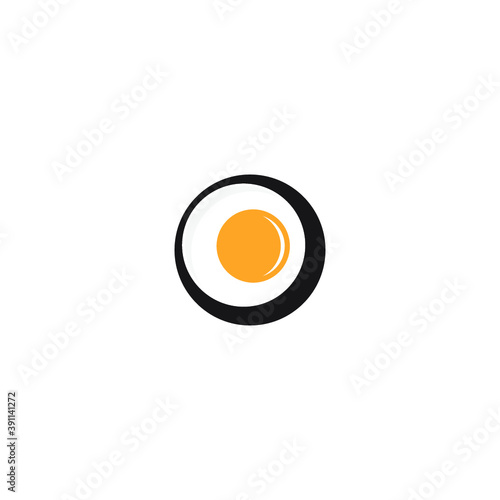 Chicken egg icon logo template 