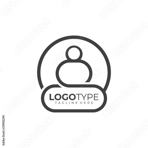 Canvas Print yoga and spa logo icon vector isolated