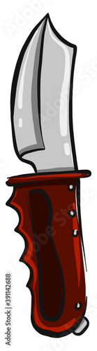Knuckle duster knife ,illustration,vector on white background