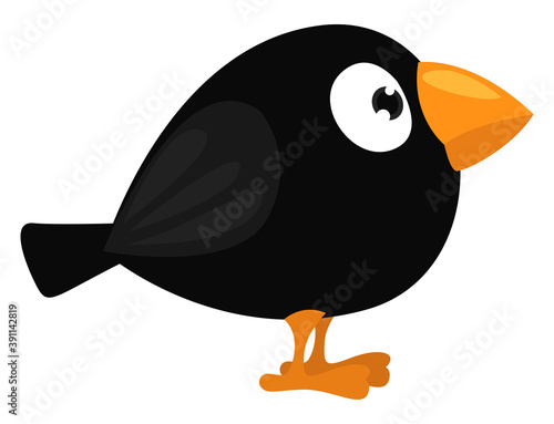 Little crow ,illustration,vector on white background
