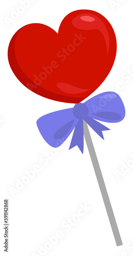 Heart shaped lolipop ,illustration,vector on white background