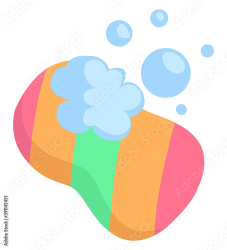 Colorful sponge, illustration, vector on white background
