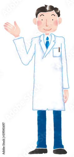 医者　ドクター　男性　説明　紹介　全身