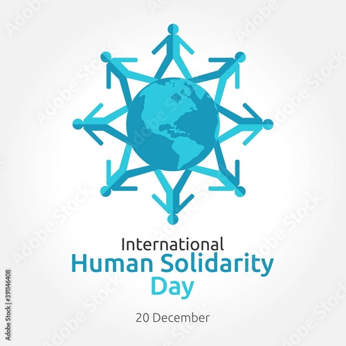 International Human Solidarity Day Vector Illustration. Suitable for greeting card poster and banner.