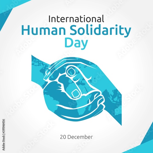 International Human Solidarity Day Vector Illustration. Suitable for greeting card poster and banner.