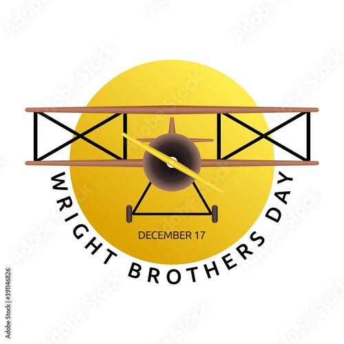 Wright Brithers Day Vector Illustration. Suitable for greeting card poster and banner.