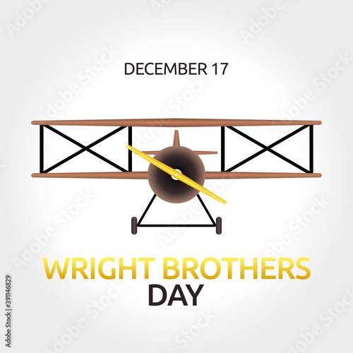 Wright Brithers Day Vector Illustration. Suitable for greeting card poster and banner.