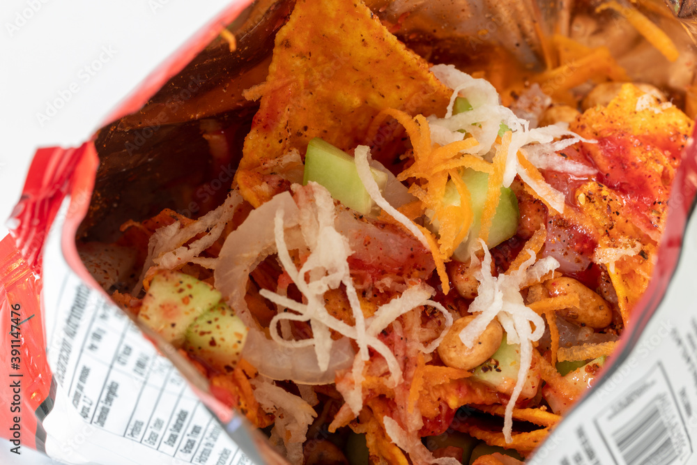 Dorilocos. They are a mixture of doritos, jicama, carrot, japanese