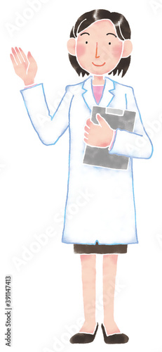 医者　ドクター　女性　説明　紹介　全身