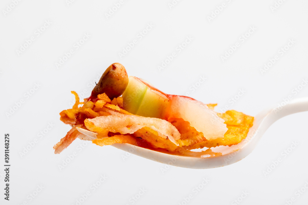 Dorilocos. They are a mixture of doritos, jicama, carrot, japanese