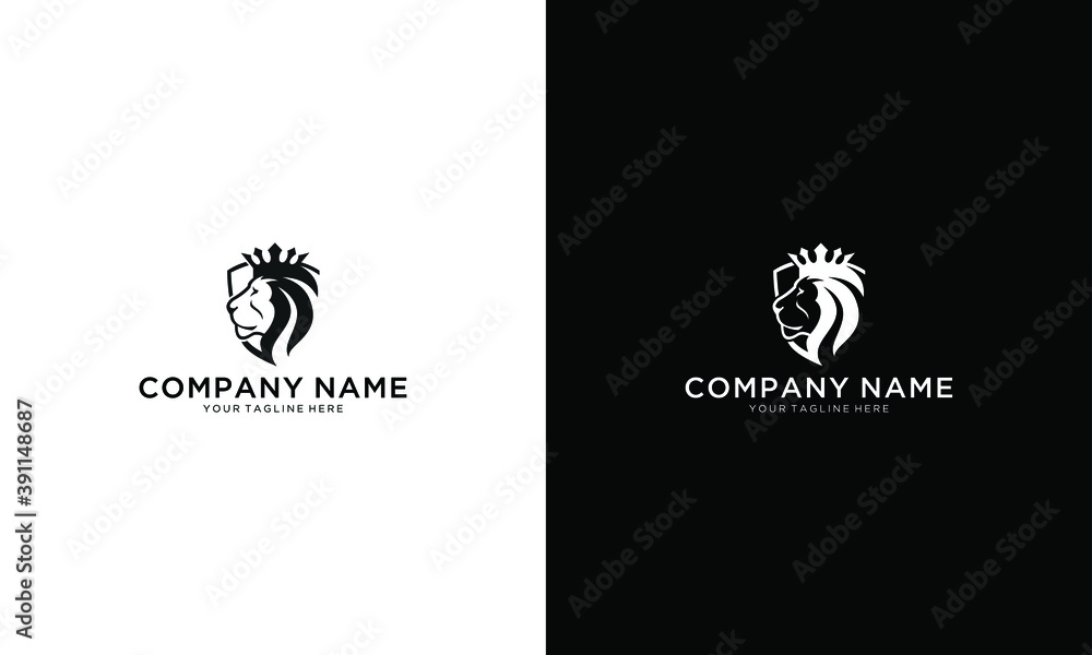 lion head logo design. lion king. lion face. elegant lion icon lion head logo design. lion king. lion face. elegant lion icon