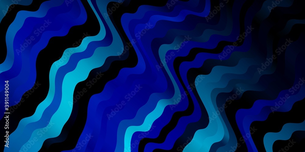 Light BLUE vector backdrop with bent lines.
