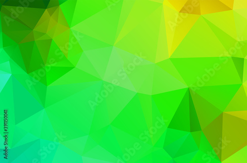 Gradient Green vector shining triangular layout. Glitter abstract illustration