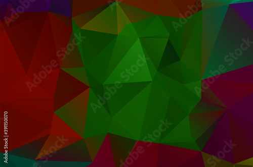 Gradient Green vector shining triangular layout. Glitter abstract illustration