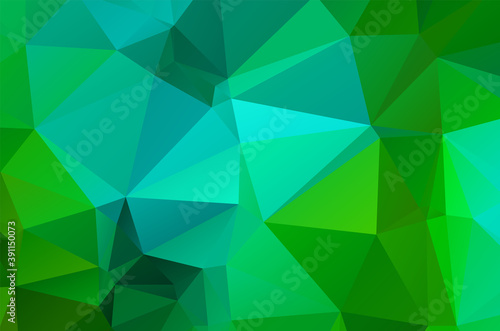 Gradient Green vector shining triangular layout. Glitter abstract illustration